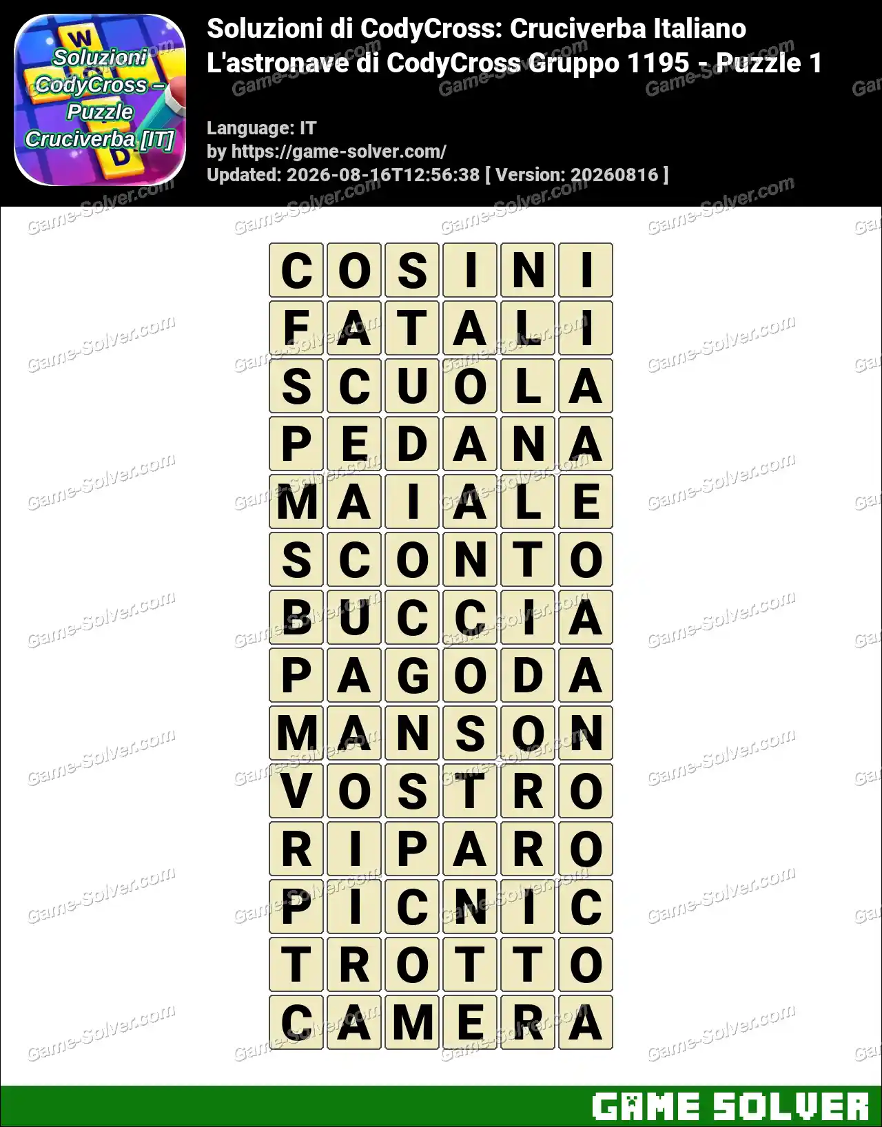 Soluzioni di CodyCross: Cruciverba Italiano L’astronave di CodyCross Gruppo 1195 – Puzzle 1